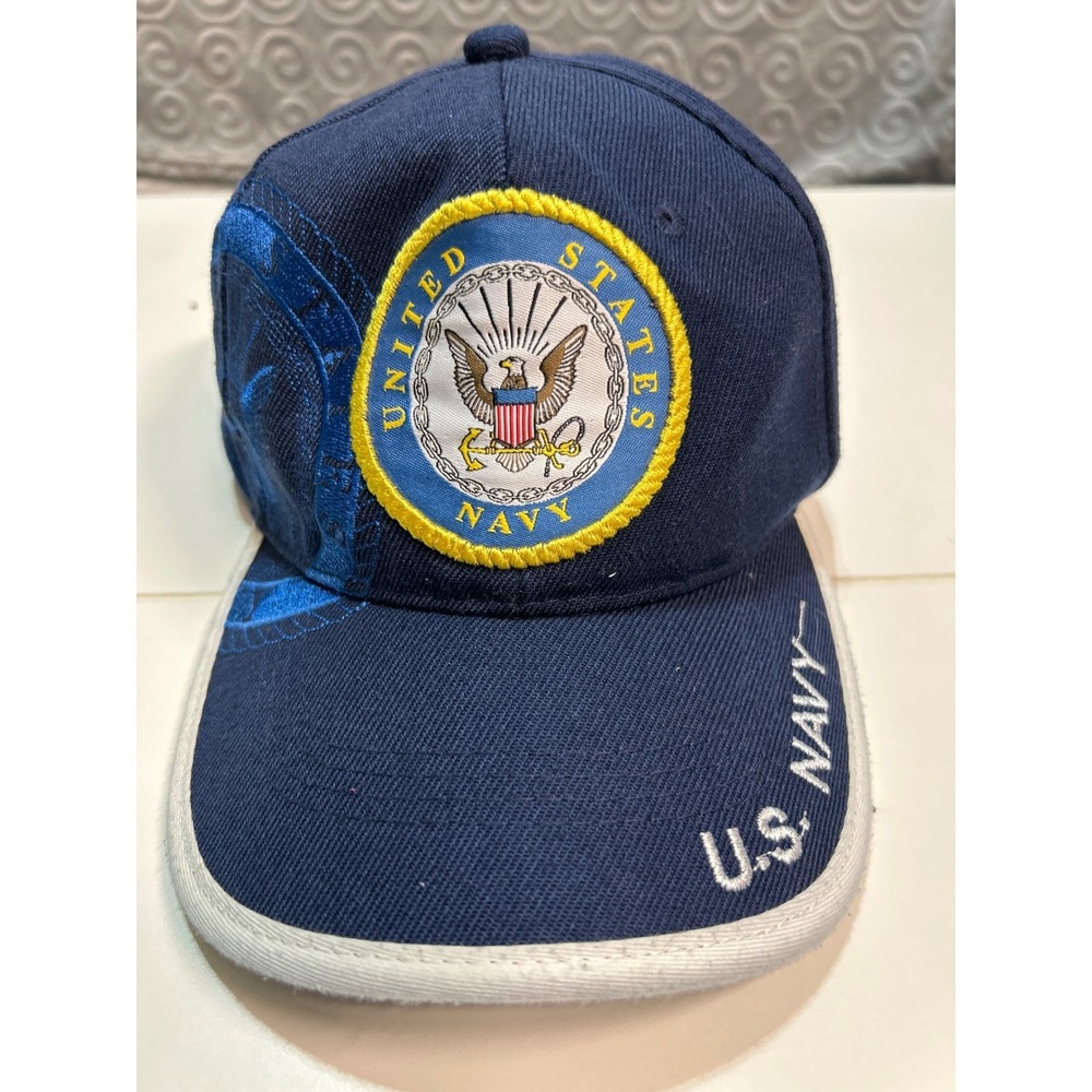 US Navy Baseball Cap‎ Hat Military Embroidered Patch Navy Blue